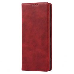   Husa Samsung Galaxy A55, Elegant Book Case, inchidere magnetica, rosie