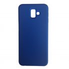 Husa protectie Samsung Galaxy J6 Plus, Silicone Cover, interior catifea, albastru deschis