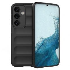   Husa Samsung Galaxy A25, Wave Silicone, protectie camera, catifea in interior, night black