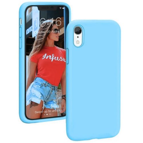 Husa Apple iPhone XS Max Matt TPU, silicon moale, albastru deschis