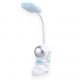 Lampa LED cu functie suport telefon, astronaut alb/turcoaz