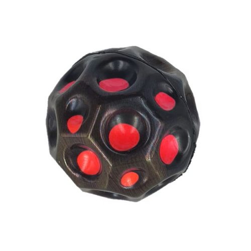 Minge saltareata Super Space Ball, 7 cm, negru/rosu