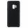 Husa protectie Samsung Galaxy S9, Silicone Cover, interior catifea, neagra