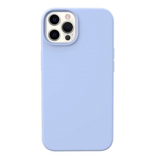 Husa Apple iPhone 13 Mini, Luxury Silicone, catifea in interior, baby blue