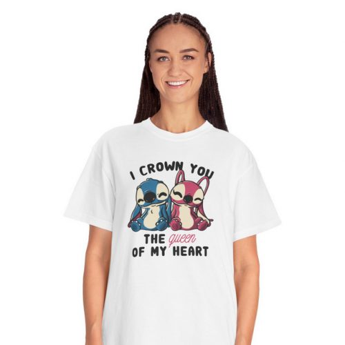 Tricou personalizat alb, copii/adulti, I crown you the queen, modal, diverse marimi