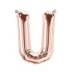 Balon din folie metalizata, 35 cm, rose gold, litera U