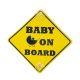 Indicator "Baby on board", prindere cu ventuze