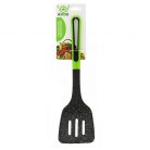 Spatula termorezistenta, fante din plastic, 35 cm, verde/negru