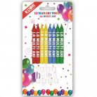 Set 8 lumanari pentru tort cu flacara colorata