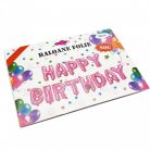 Set baloane din folie metalizata Happy Birthday, 40 cm, roz