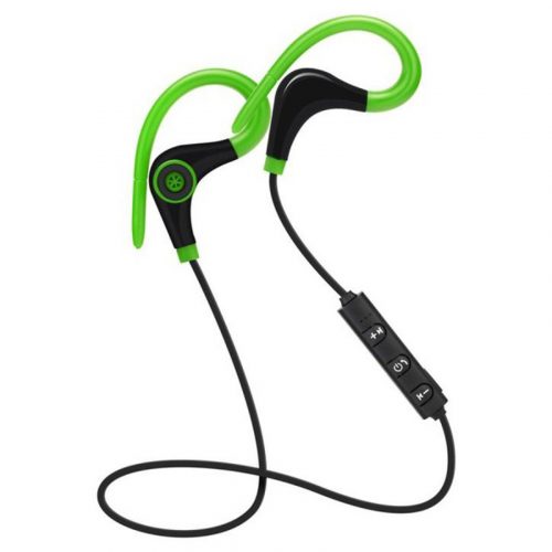 Casti bluetooth sport fara fir, verde/negru