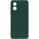 Husa protectie Oppo A18, Luxury Silicone, catifea in interior, protectie camere, verde inchis