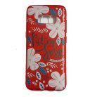 Husa Flowers Glitter pentru Samsung Galaxy S8, cu mesaj, rosie