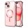 Husa Apple iPhone 16 Plus, Magsafe Electroplating TPU, protectie camera, margini rose gold