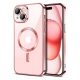 Husa Apple iPhone 16 Plus, Magsafe Electroplating TPU, protectie camera, margini rose gold