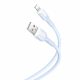 Cablu de date si incarcare USB to Lightning (iPhone) XO NB212, 2.1A, 1 metru, albastru deschis