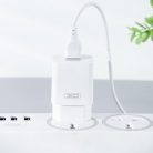 Set incarcator casa + cablu MicroUSB, XO L99, 2.4A, albe