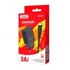 Set incarcator casa + cablu Lightning, JOKADE JB024, 2 porturi USB, 3A max, negre