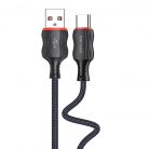 Cablu de date si incarcare KAKUSIGA KSC-807, USB to Type C, 1 metru, 3A max, negru