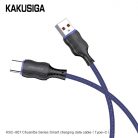 Cablu de date si incarcare KAKUSIGA KSC-807, USB to Type C, 1 metru, 3A max, albastru