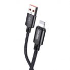 Cablu de date si incarcare USB to Lightning (iPhone) Kakusiga KSC-970, 3A, 1 metru, negru