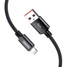 Cablu de date si incarcare USB to Lightning (iPhone) Kakusiga KSC-970, 3A, 1 metru, negru