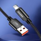 Cablu de date si incarcare USB to Lightning (iPhone) Kakusiga KSC-970, 3A, 1 metru, negru