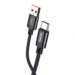   Cablu de date si incarcare KAKUSIGA KSC-970, USB to Type C, 1 metru, 3A max, negru