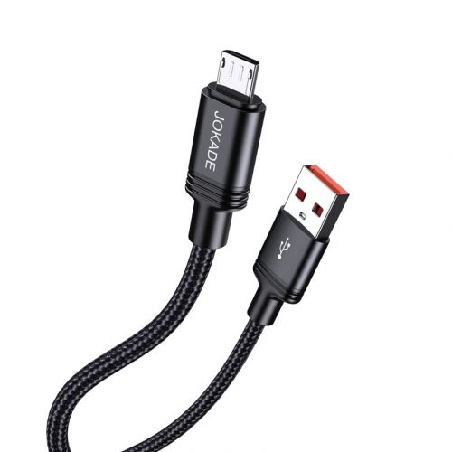 Cablu de date si incarcare USB to MicroUSB Jokade JA034, 1 metru, 5A, negru