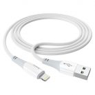 Cablu de date si incarcare Hoco X96, USB to Lightning, 2.4A, 1 metru, alb