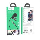 Microfon tip lavaliera cu clips HOCO L14, conector jack 3.5 mm, 2 metri, negru