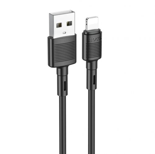 Cablu de date si incarcare Hoco X83, USB to Lightning, 2.4A, 1 metru, negru