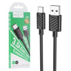   Cablu date si Incarcare Hoco X88, USB to Type-C (USB-C), 1 metru, 3A, negru