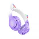 Casti Wireless Hoco W42, Over Ear, BT 5.3, 180h StandBy, 400 mAh, Kids, Purple Grape