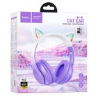 Casti Wireless Hoco W42, Over Ear, BT 5.3, 180h StandBy, 400 mAh, Kids, Purple Grape