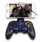 Controller bluetooth V8, compatibil iOS, Android, PC, stand telefon, negru/albastru