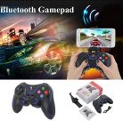 Controller bluetooth V8, compatibil iOS, Android, PC, stand telefon, negru/albastru