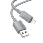 Cablu de date si incarcare Hoco X107, USB to Lightning (iPhone), 2.4A, 1 metru, gri