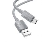 Cablu date si Incarcare Hoco X107, USB to Type-C (USB-C), 1 metru, 3A, gri