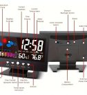 Statie meteo de interior IDK 8082T, ceas, alarma, umiditate, temperatura, afisare ora, data, LCD color, negru