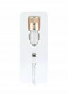 Incarcator auto Mocolo cu port USB, cablu Lightning inclus, 1A, alb/rose gold