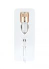 Incarcator auto Mocolo cu port USB, cablu MicroUSB inclus, 1A, alb/rose gold