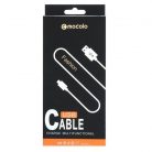 Cablu de date si incarcare MicroUSB Mocolo, 1 metru, 2.0A, cablu impletit, argintiu