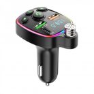 Modulator FM Bluetooth Andowl Q-C74, 2 porturi USB + 1 port PD, 5V/3.1A, lumini RGB, ecran LED, microfon handsfree, negru