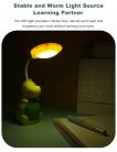 Lampa LED cu suport creioane si ascutitoare, functie lampa de veghe, dinozaur galben