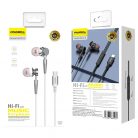 Casti audio cu microfon Pavareal M10C-R, conector Type C, argintii