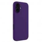 Husa Apple iPhone 16, Luxury Silicone, catifea in interior, indigo