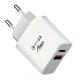 Incarcator casa Alien, Type-C PD 5V/3A - 9V 2.2A + USB 2.1A, Quick Charge 3.0, alb