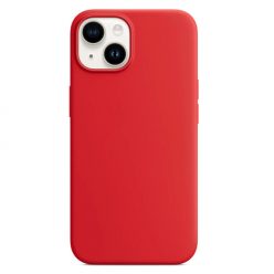   Husa Apple iPhone 15 Plus, Luxury Silicone, catifea in interior, rosie