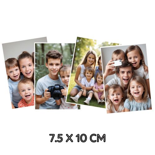 Set 4 fotografii magnetice personalizate, 7.5 x 10 cm